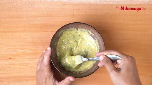 Pancake Bayam Katak – langkah 3