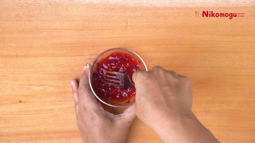 Dessert Susu Kedelai Stroberi – langkah 1