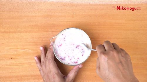 Dessert Susu Kedelai Stroberi – langkah 2