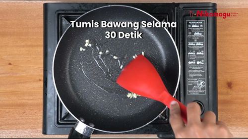 Cah Bayam Telur – langkah 3