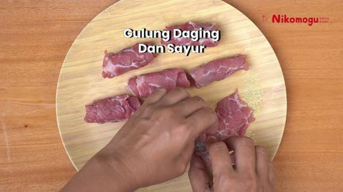 Gulungan Daging Sayur – langkah 1