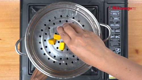 Bubur Kuning Telur Labu – langkah 3