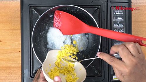 Bubur Kuning Telur Labu – langkah 4