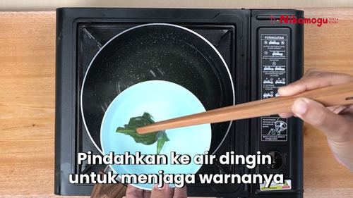 Bubur Kangkung Halus – langkah 3