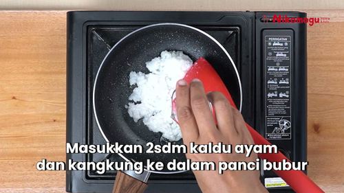 Bubur Kangkung Halus – langkah 5