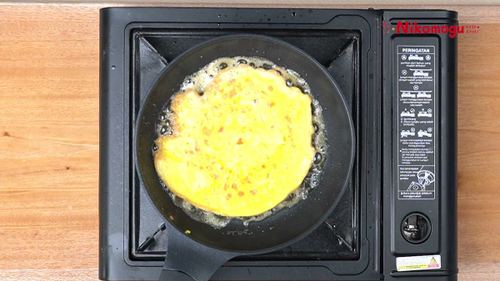 Omlet Telur Wortel – langkah 4