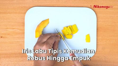 Ikan dan Labu Kuning Panggang Keju – langkah 2