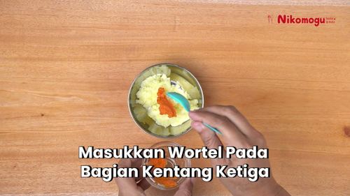 Bola Kentang Warna-warni – langkah 4