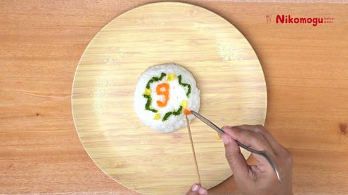Bubur Ulang Tahun（Perayaan ulang tahun pertama &  Perayaan bulanan) – langkah 4