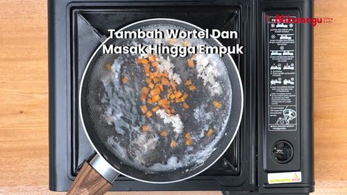 Nasi Tim Ayam Tahu Wortel – langkah 3