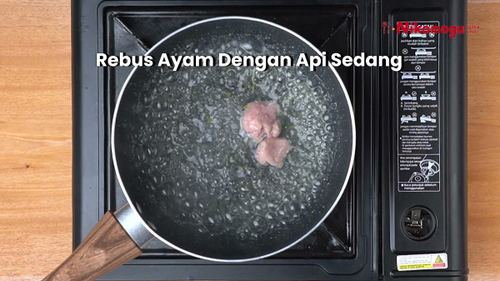Labu Kuning Rebus dengan Ayam Cincang – langkah 1